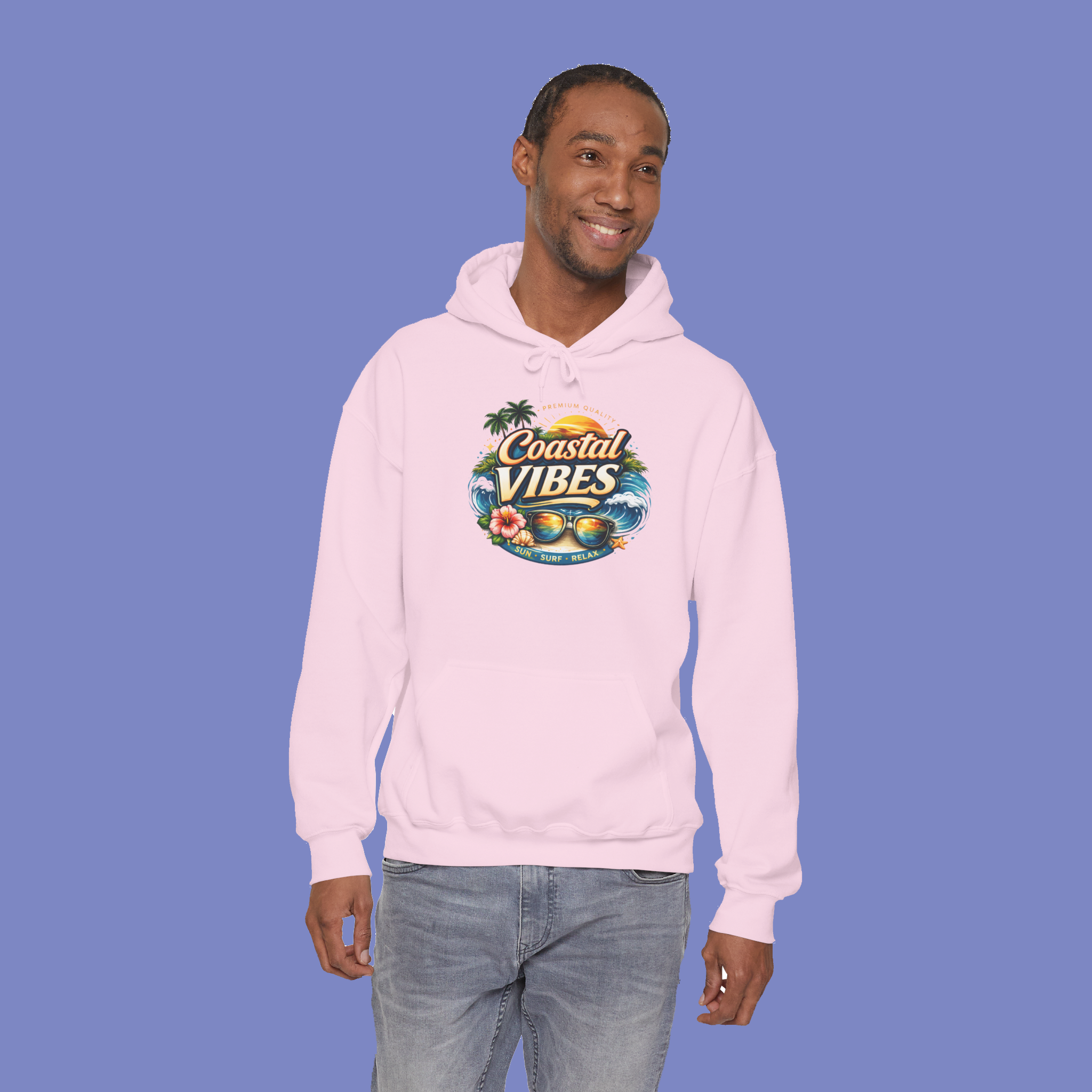 coastal vibes hoodie — vintage beach palm sunglasses surf sweatshirt coastal vibes hoodie — vintage beach palm sunglasses surf sweatshirt