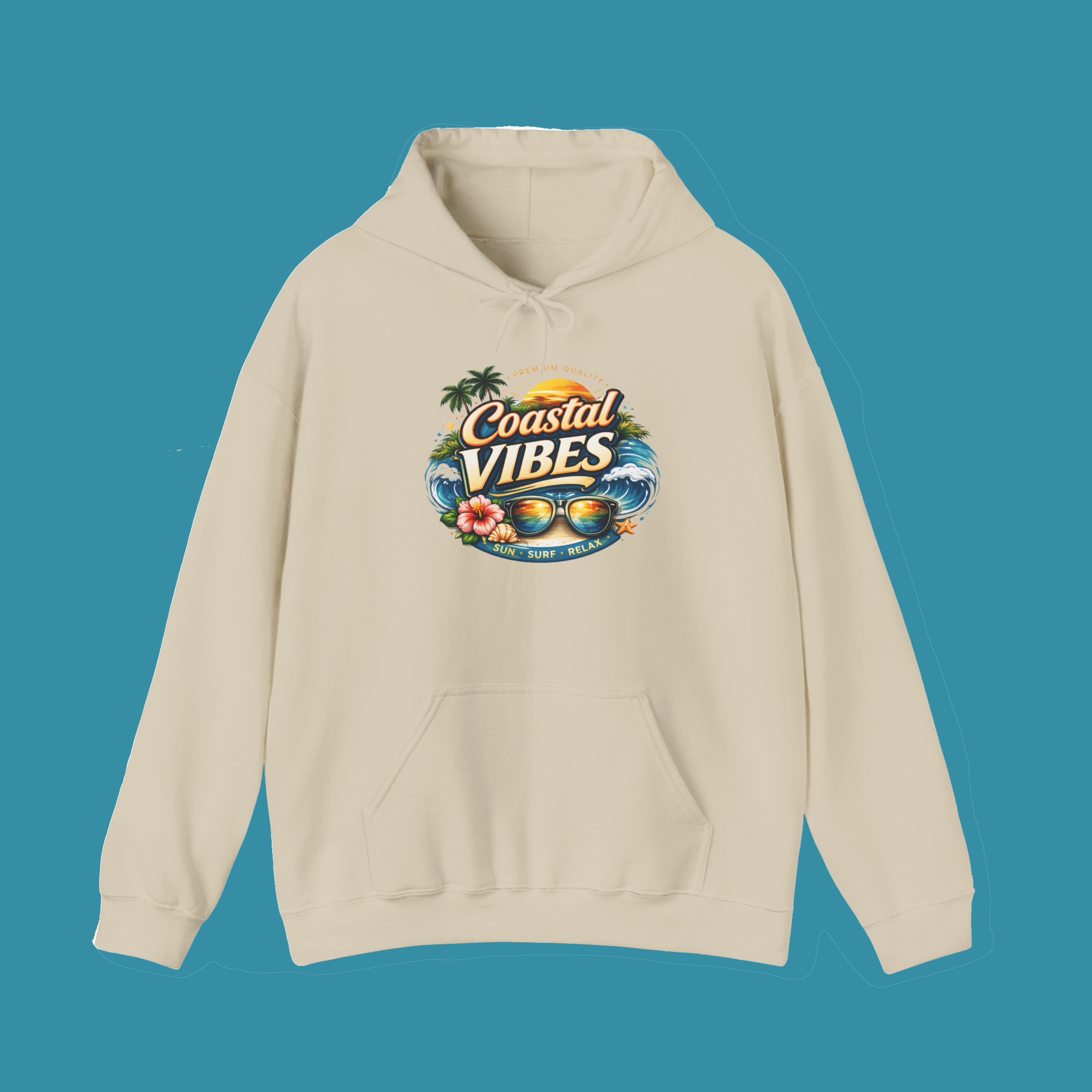 coastal vibes hoodie — vintage beach palm sunglasses surf sweatshirt coastal vibes hoodie — vintage beach palm sunglasses surf sweatshirt
