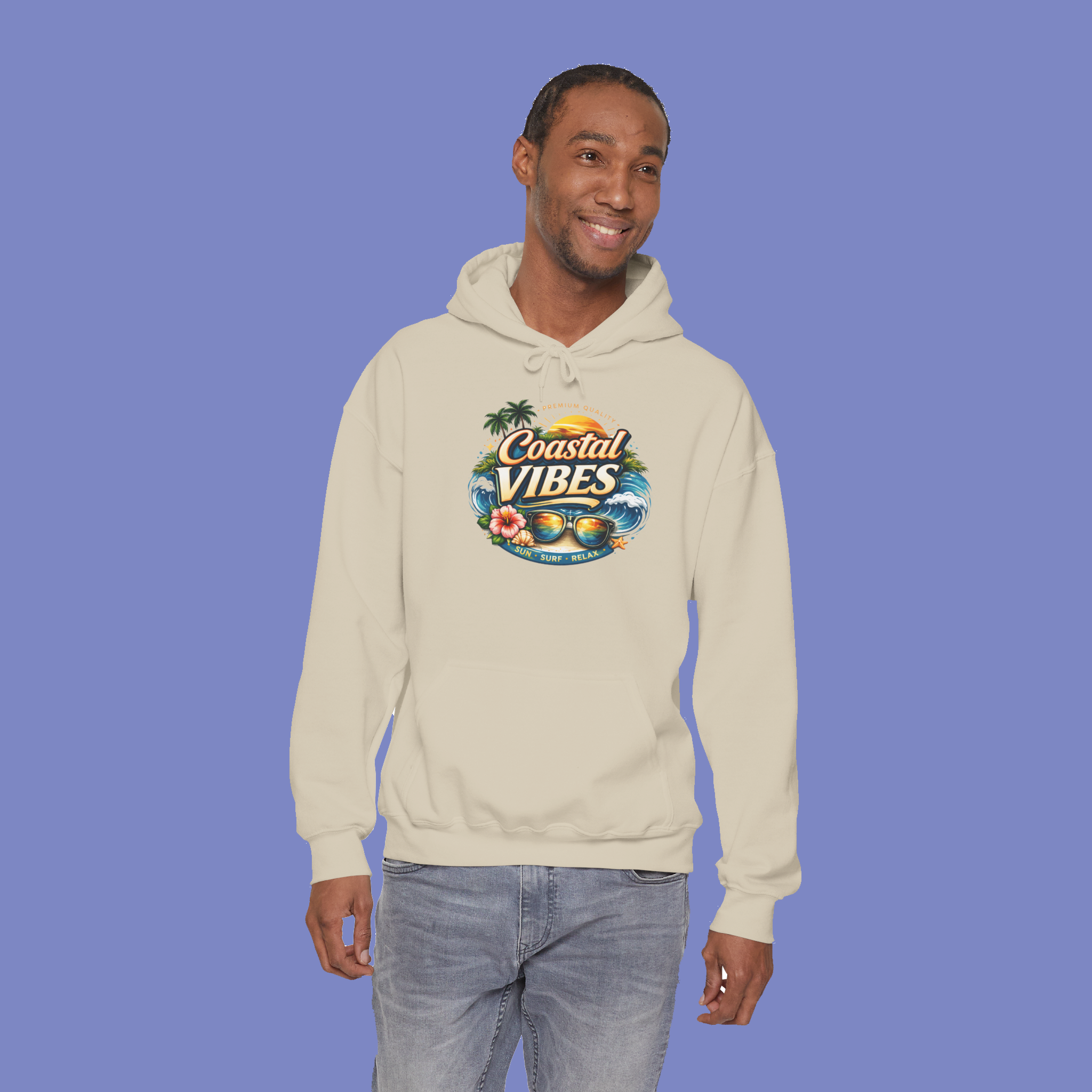 coastal vibes hoodie — vintage beach palm sunglasses surf sweatshirt coastal vibes hoodie — vintage beach palm sunglasses surf sweatshirt